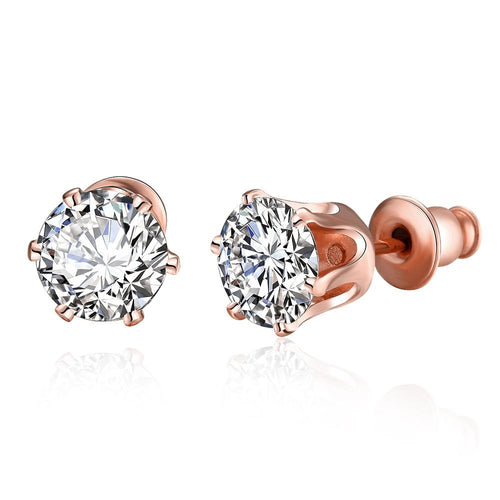 Swarovski Elements Mini Studs in 14K Rose Gold