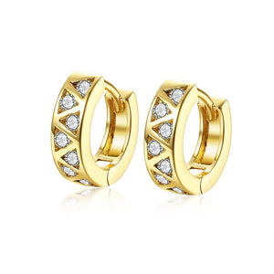 Solitaire Swarovski Elements Mini Clip On Earrings