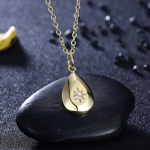Swarovski Crystal Teardrop Stargaze Necklace in 18K Gold Plated