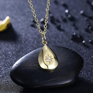 Swarovski Crystal Teardrop Stargaze Necklace in 18K Gold Plated