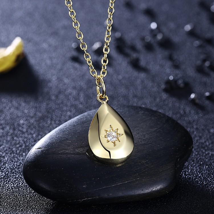 Swarovski Crystal Teardrop Stargaze Necklace in 18K Gold Plated