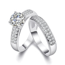 Swarovski Elements Duo 14K White Gold Ring