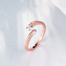 Together Forever Swarovski Crystal Ring Set in Rose Gold