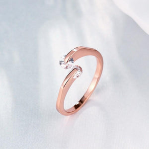 Together Forever Swarovski Crystal Ring Set in Rose Gold