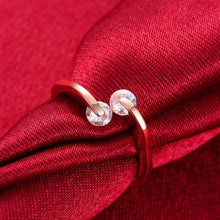 Together Forever Swarovski Crystal Ring Set in Rose Gold