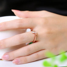 Together Forever Swarovski Crystal Ring Set in Rose Gold