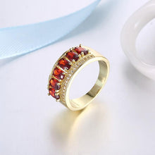 Ruby Multi Gem Micro-Pav'e Gold Cocktail Ring