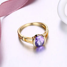 Tanzanite Classic Halo Cut Gold Ring