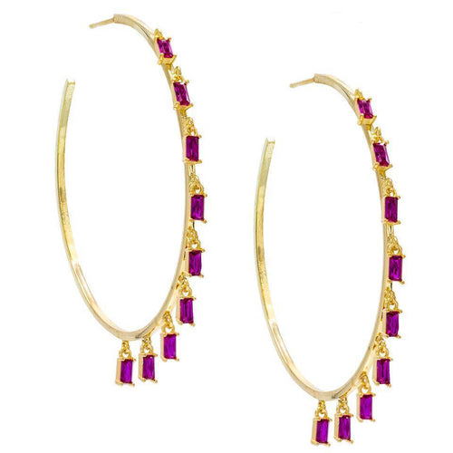 Pave Mini Baugette Dainty Pink Topaz 1.4