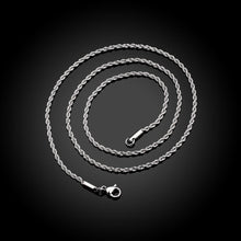 Stainless Steel 2mm Singapore Twist Chain Necklace