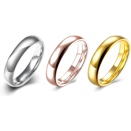 Stainless Steel Comfort Fit Unisex Band Ring