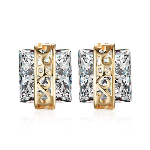 Swarovski Elements Princess Cut Square Stud