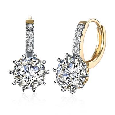 Starburst Swarovski Elements Pav'e Leverback Earrings