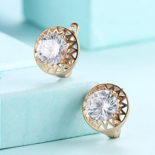 Swarovski Elements Laser Cut Clip On Earrings