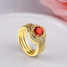 Ruby Micro-Pav'e Curved Setting Cocktail White Gold Ring