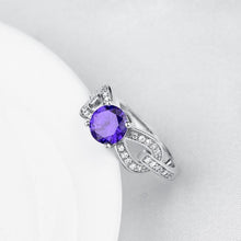 Tanzanite Princess Cut Braided Ring In White Gold