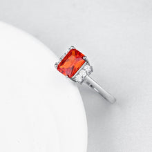 Ruby Emerald Cut Micro-Pav'e Ring in White Gold