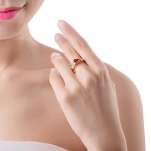 Princess Cut Ruby Multi-Gem Ring in Gold