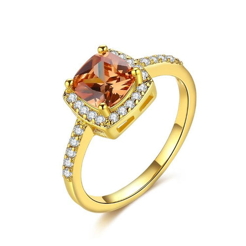 Sapphire Halo Cut Micro-Pav'e White Gold Ring