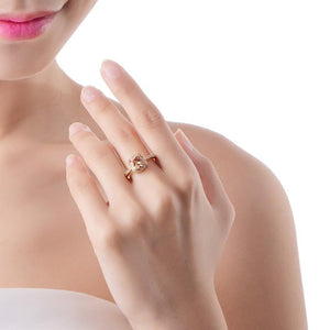 Sapphire Halo Cut Micro-Pav'e White Gold Ring