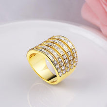 Princess & Baguette Cut Swarovski Large Cocktail Ring