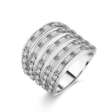 Princess & Baguette Cut Swarovski Elements Cocktail Ring