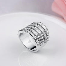 Princess & Baguette Cut Swarovski Elements Cocktail Ring