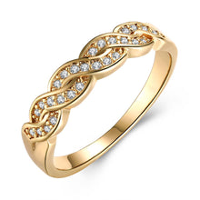 Swarovski Intertwined Braided Swirl Band Ring