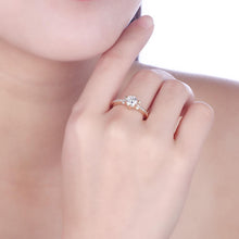 Swarovski Elements Single Solitaire 18K Gold Ring