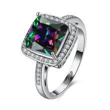 Pav'e Classic Emerald Cut Ring in 18K White Gold