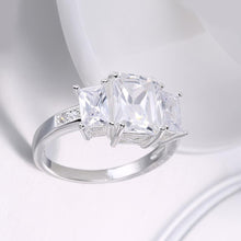 White Sapphire Multi Emerald Cut Cocktail Ring