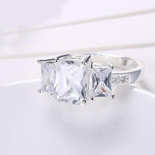 White Sapphire Multi Emerald Cut Cocktail Ring