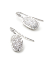 Swarovski Elements Dangling Micro-Pav'e Earrings in 18K Gold