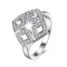 Sterling Silver Pav'e Rhombus Shaped Ring