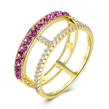 Sterling Silver Cage Ring Made with Swarovski Crystals - 2 Options Available