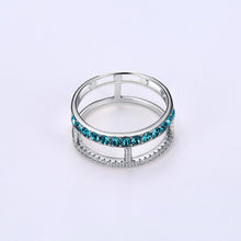 Sterling Silver Cage Ring Made with Swarovski Crystals - 2 Options Available