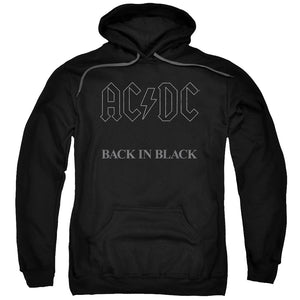 Acdc - Back In Black Adult Pull Over Hoodie
